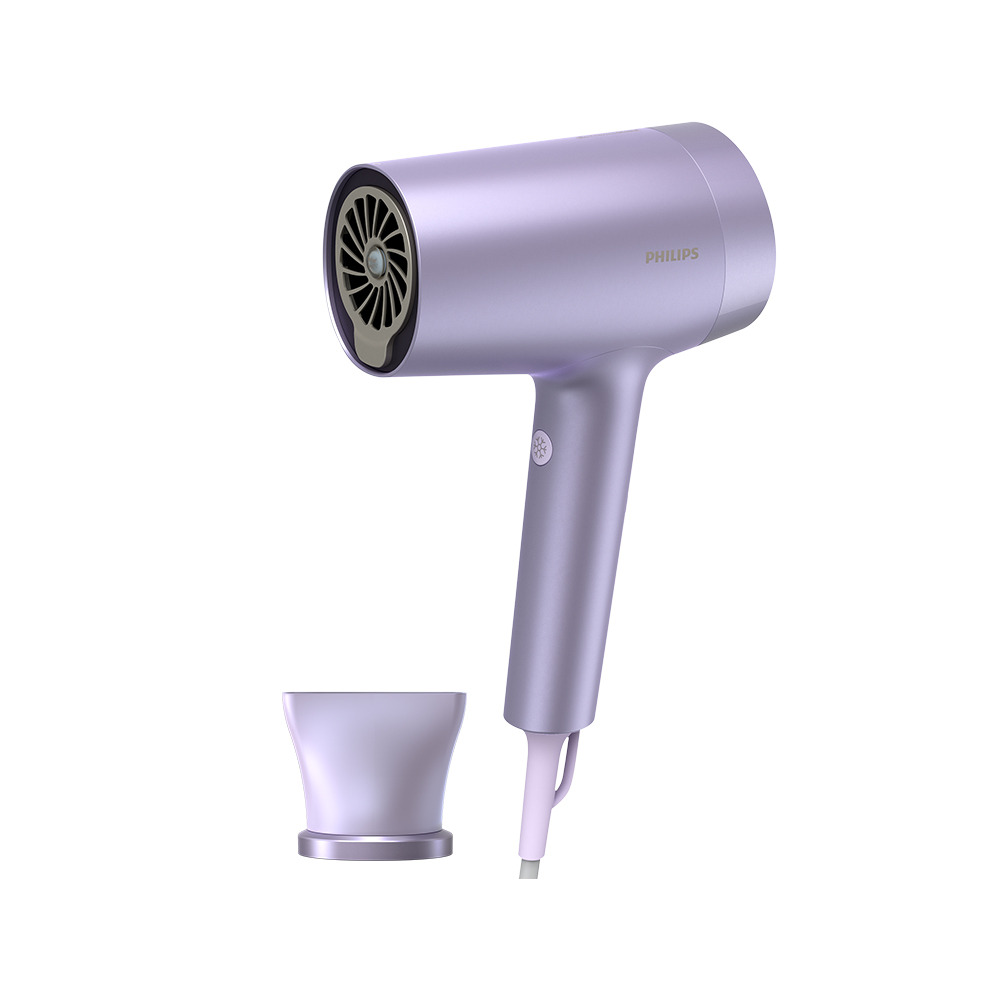 【PHILIPS 飛利浦】水光感護色溫控負離子吹風機 - 霧銀紫 (BHD720/01)