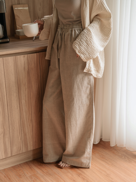 Handwoven Stripe Pants 手織布長褲