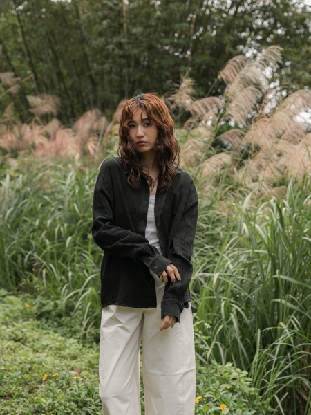 黑檀木籽染 - Softy Creamy 有機棉襯衫