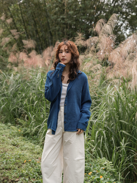 藍染- Softy Creamy 有機棉襯衫