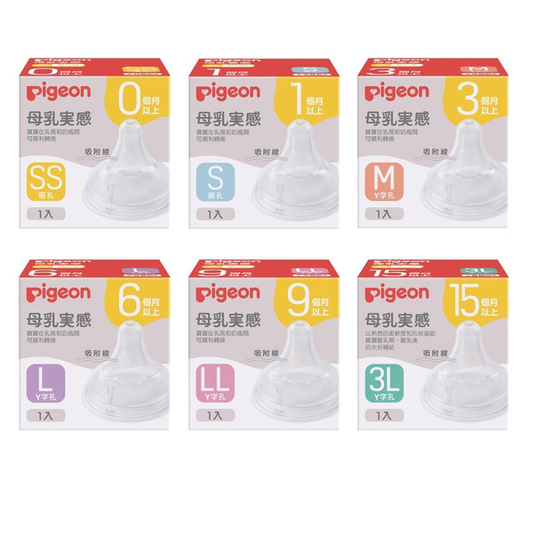 Pigeon貝親  第三代寬口母乳實感奶嘴 1入
