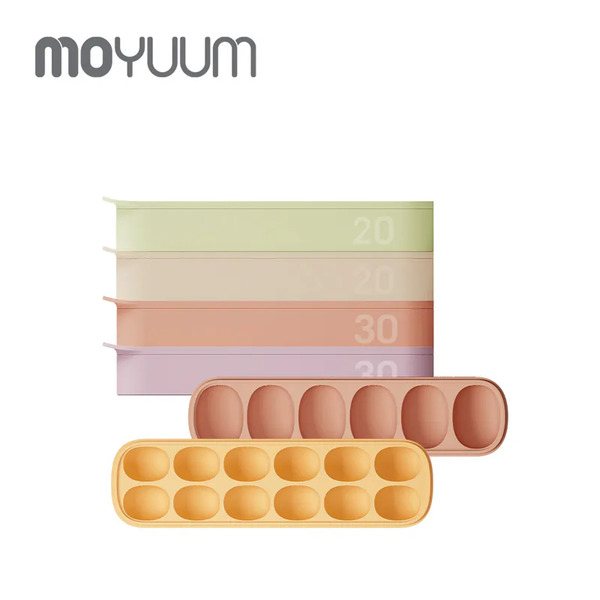 韓國 MOYUUM 雙層密封白金矽膠副食品分裝盒 6格/30ml