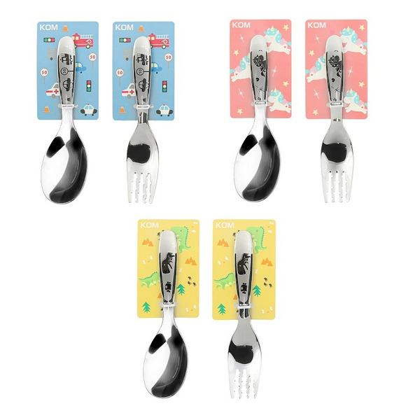 KOM 316不鏽鋼兒童餐具-童趣系列 (湯匙/叉子)