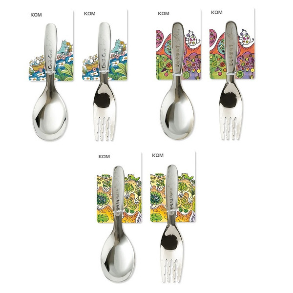 KOM 316不鏽鋼兒童餐具-信誼童書聯名 (湯匙/叉子)