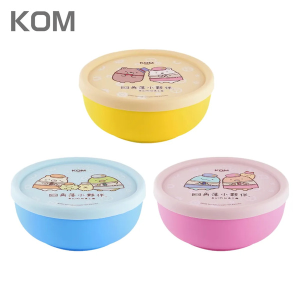 KOM x 角落小夥伴 316不鏽鋼矽膠兒童隔熱碗 (附角落小夥伴圓匙)