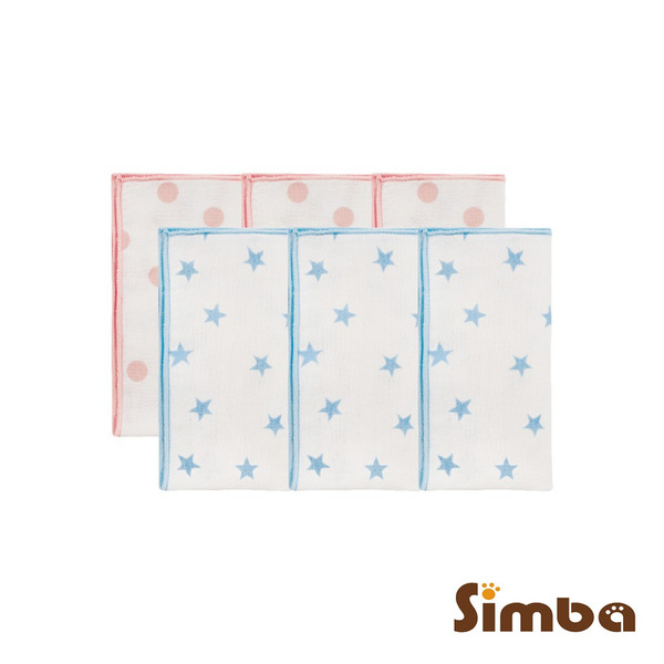 小獅王辛巴Simba 極柔感印花紗布手帕(3入)