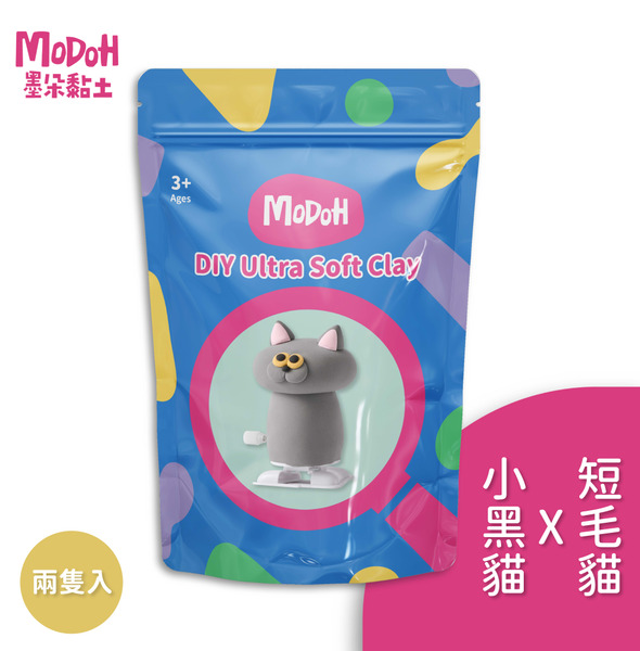 【mini 小黑貓x短毛貓】墨朵單品 超輕黏土組