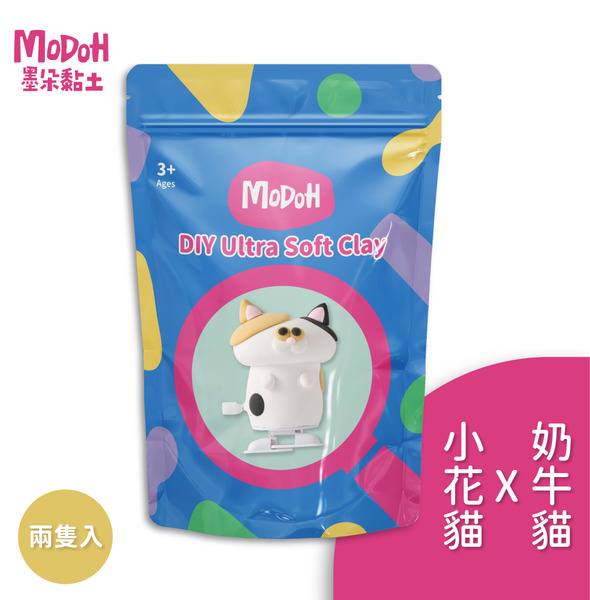 【mini 小花貓x奶牛貓】墨朵單品 超輕黏土組