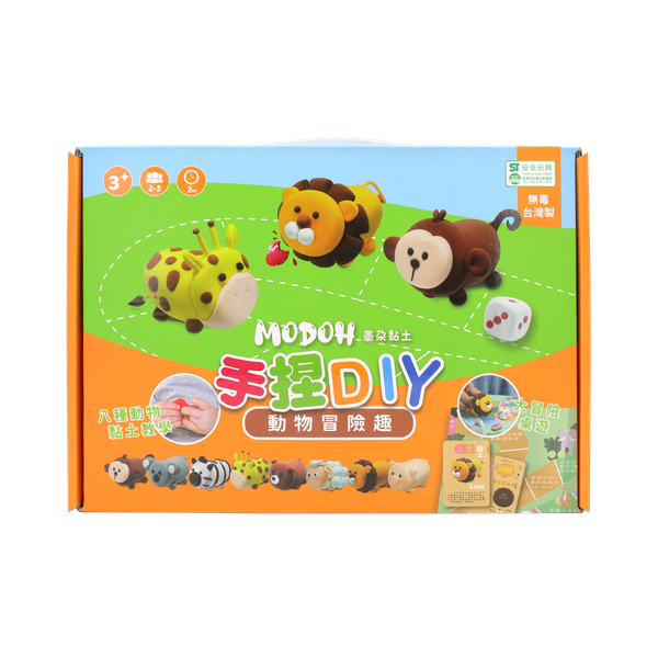 墨朵黏土手捏DIY組【動物冒險趣】240g