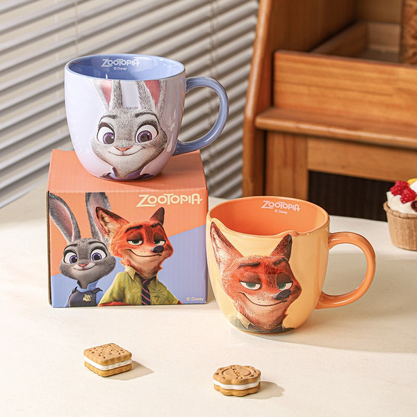 Disney 迪士尼 動物方城市 官方正版 動物方城市 聯名 尼克 哈茱蒂 朱迪 浮雕 馬克杯 杯子 喝水 咖啡杯