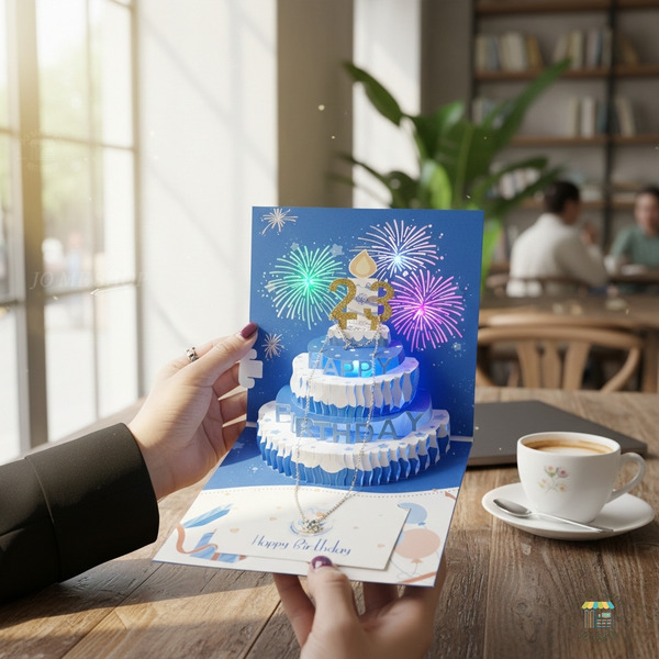 吹蠟燭 放煙火卡片 燈光音樂 煙火聲光卡片 生日卡 立體 放煙火 音樂 3D 立體 高級感 禮物 手作 小卡片