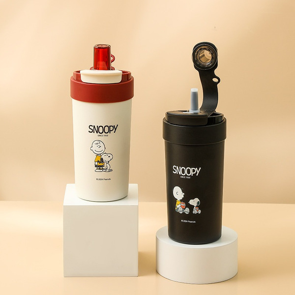 官方正品 Snoopy 史努比 悅享 咖啡杯 一蓋雙飲 一杯三用 吸管 316 保溫杯 隨手杯 一體成型無焊接 水杯
