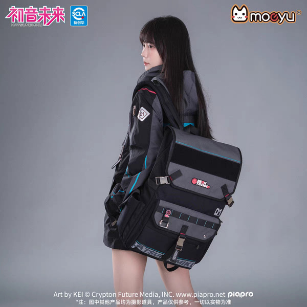 現貨 👘官方授權 正品 Hatsune Miku 初音未來 霓虹電子樂 機能風 雙肩包 大容量 多功能 通勤 旅行背包