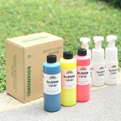 韓國SNOWKIDS色彩認知遊戲泡泡組/三色組 : 杏玫紅、冰雪藍、極光黃