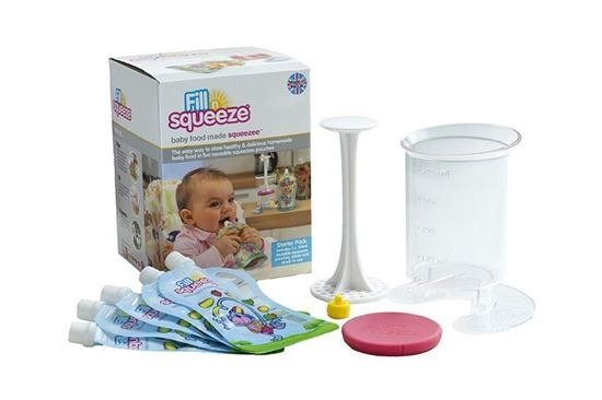 英國Fill n Squeeze - Pouch奇趣袋調理組 (調理棒+調理杯+綠色壓套+奇趣袋5pcs)