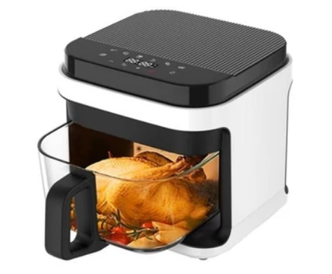 SONGEN 松井 日系美廚 3D熱旋晶鑽玻璃氣炸鍋, SG-421GAF-W, 白色, 5