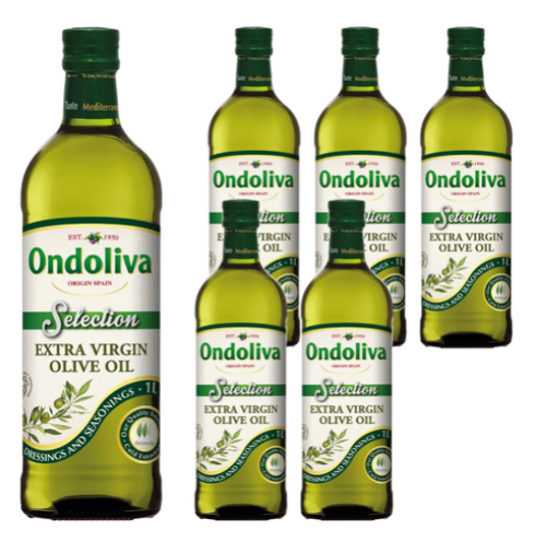 [箱裝]Ondoliva 奧多利瓦 冷壓初榨橄欖油, 1L, 6瓶