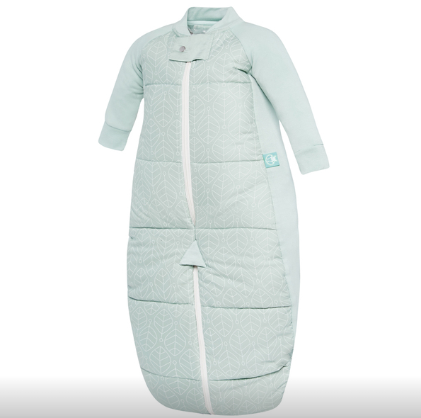 ergoPouch 2way 褲型防踢被 3.5T, 2-12個月適用, 綠白葉, 1個