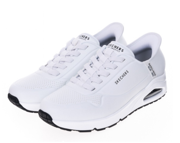 SKECHERS 瞬穿 UNO 男款休閒鞋 W寬楦 183005WWHT, 28cm, 白色, 1雙
