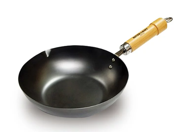 RIVER LIGHT 極PREMIUM系列 不易生鏽窒化鐵炒鍋28cm(日本製極鐵鍋無塗層)