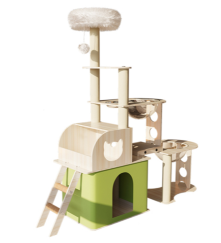 AOYI 奧藝 加長版雙太空艙夢幻貓別墅 Y-26, 150 x 40 x 140cm, 1個