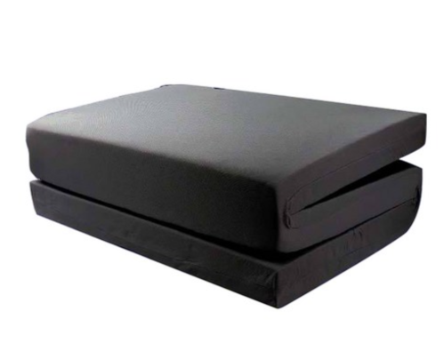 BEARBED 熊棉 吸濕排汗三折透氣床墊 180 x 90 x 8cm, 黑色, 1個