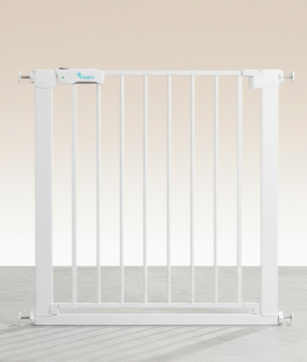 YODA 優的寶貝 第二代雙向自動關門安全防護兒童門欄, 76*75 cm, 白色, 1個