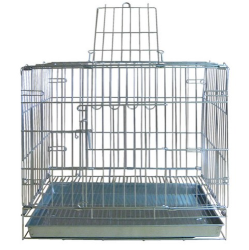 LUCKY HOME 2尺折合式白鐵線狗籠, 60 x 53 x 43cm, 單一顏色, 1個