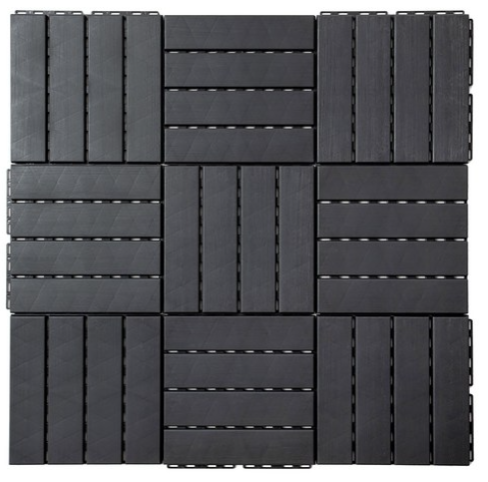 Comet 拼裝地板, 深灰色, 18入