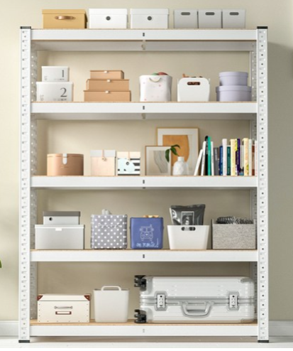 科美堅固免螺絲簡易組裝鐵製層架,白色,1000x400x1800 公釐,5層, 白色, 1000x4