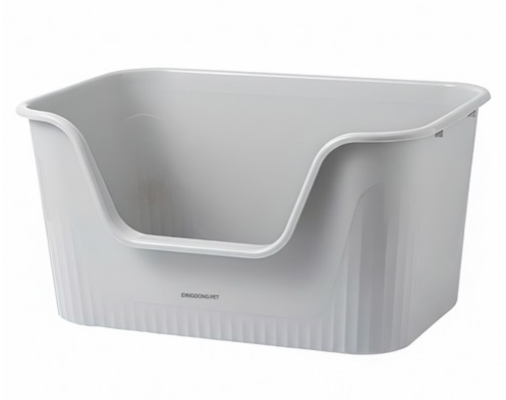 丁東寵物籃式特大號貓砂盆, 灰色, 1個, 642x453x333mm