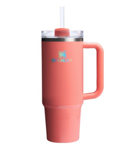 STANLEY 台灣公司貨 冒險系列 吸管隨手杯 2.0, 炫彩橘, 880ml, 1個