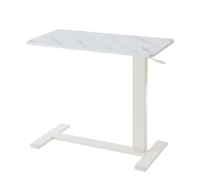 樂嫚妮 氣壓式可摺疊收納升降桌, 大理石白色, 1個