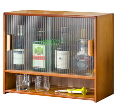 廚房檯面收納櫃, Y10785, 55cm, 茶色, 3層, 1個