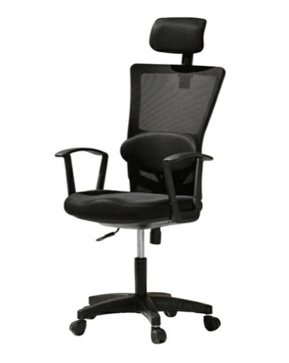 BareunLab 姿勢矯正學習辦公電腦椅 頭枕腰靠款, 均碼, 黑色, 1個