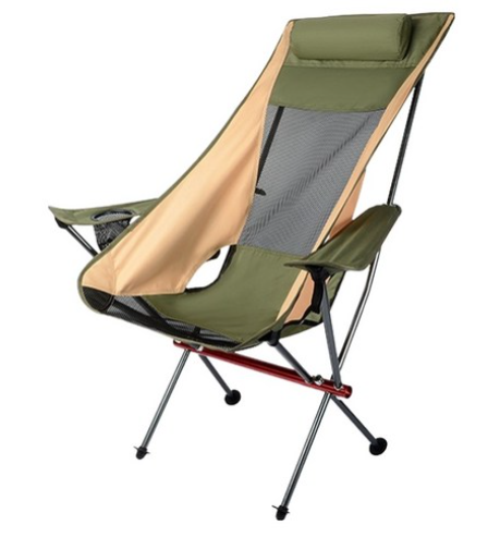 Chill Outdoor 帶枕扶手月亮椅, 軍綠色, 1個