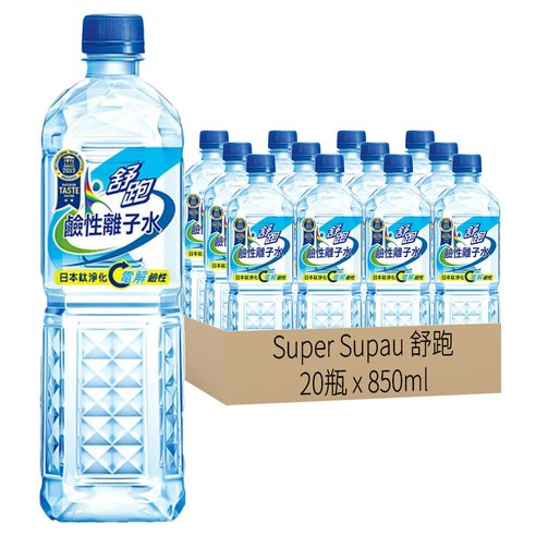 [箱裝] 舒跑 鹼性離子水, 850ml, 20入, 1箱