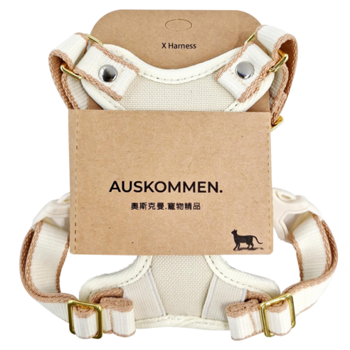 AUSKOMMEN X胸貓咪背帶 提把款, 玫瑰白, XS(20~38cm 1.5~4kg), 1個