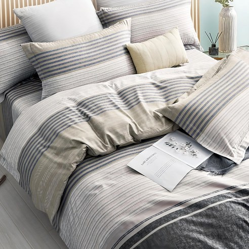 寢城之戀 吸濕排汗萊賽爾天絲舖棉兩用被套, 2.1 x 1.8m, 紳士品格, 1件