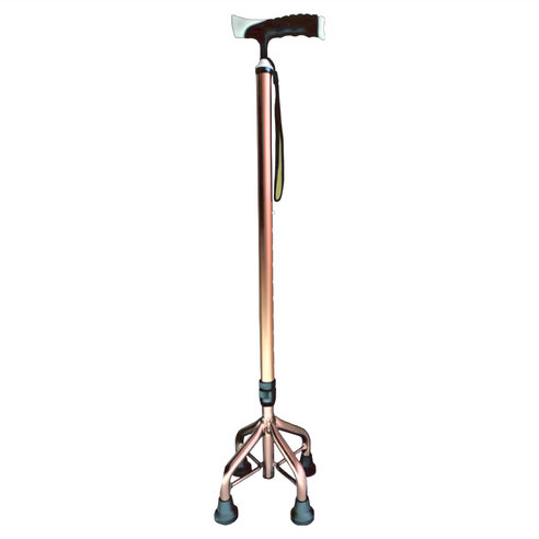 感恩使者 單手拐杖 四腳 站立式 加固型 zhcn1913-a s,棕色,1支