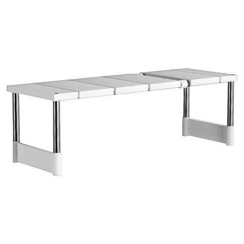 伸縮水槽架 單層, 54~75 x 26 x 25cm, 白色, 1個