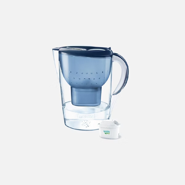 BRITA Marella 馬利拉濾水壺 + MXPRO 全效型濾芯 2個 3.5L, 藍色, 1套
