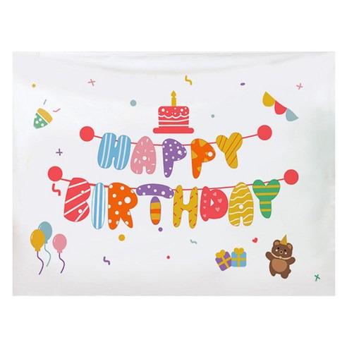 Peitho 生日派對橫幅掛布, 100 x 70cm, E5, 1個