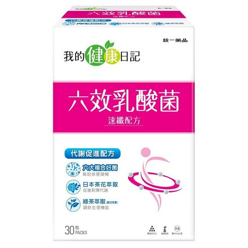 我的健康日記 六效乳酸菌速纖配方 顆粒 5g, 30包, 1盒