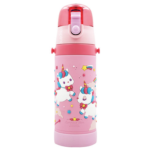 Skater 立體不鏽鋼保溫水壺, 獨角獸, 480ml, 1入