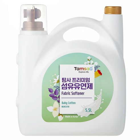 [箱裝] Tamsaa 高級衣物柔軟精, 5.5L, 1桶, 1箱