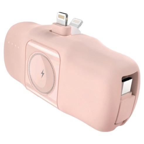 Lightning直插式3合1口袋行動電源, TIMO-03L, 粉色, 1個
