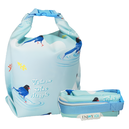 UnSac 2.0 矽膠布防漏食物袋, 台灣藍鵲, M, 30 x 25cm, 3.5L, 150g