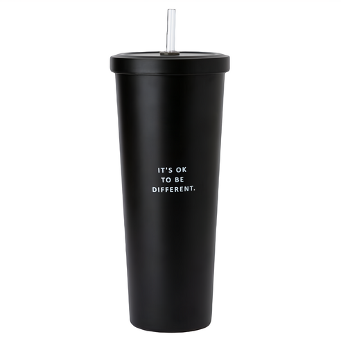 莫蘭迪系列 二代不鏽鋼吸管杯, 巧克力歐蕾, 850ml, 1個(不附吸管)