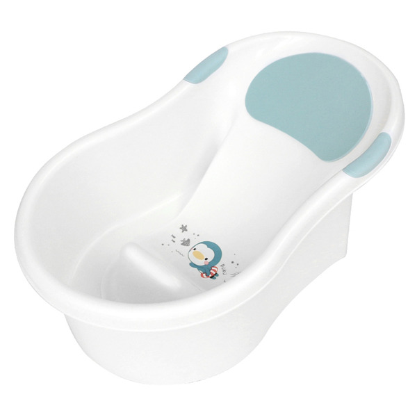 PUKU 藍色企鵝 mini浴盆, 水藍色, 20L, 1個